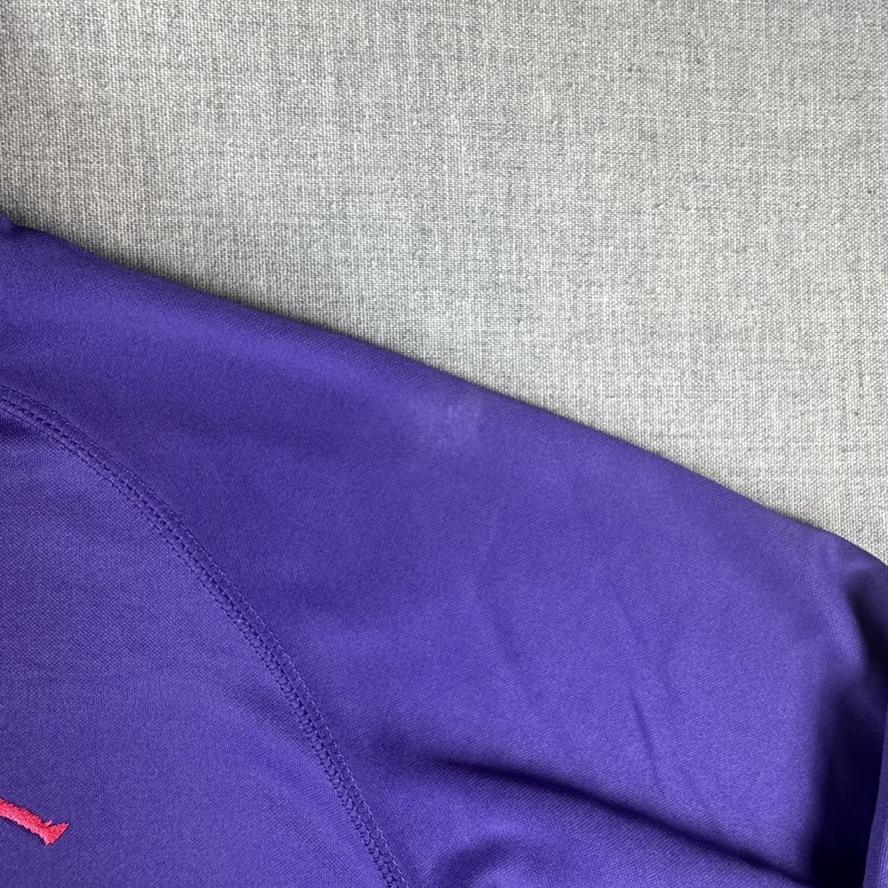 Jordan Hoodie Youth XL Purple Therma-Fit Full Zip Fleece Neon Cuffs Hem Athletic - Picture 5 of 12